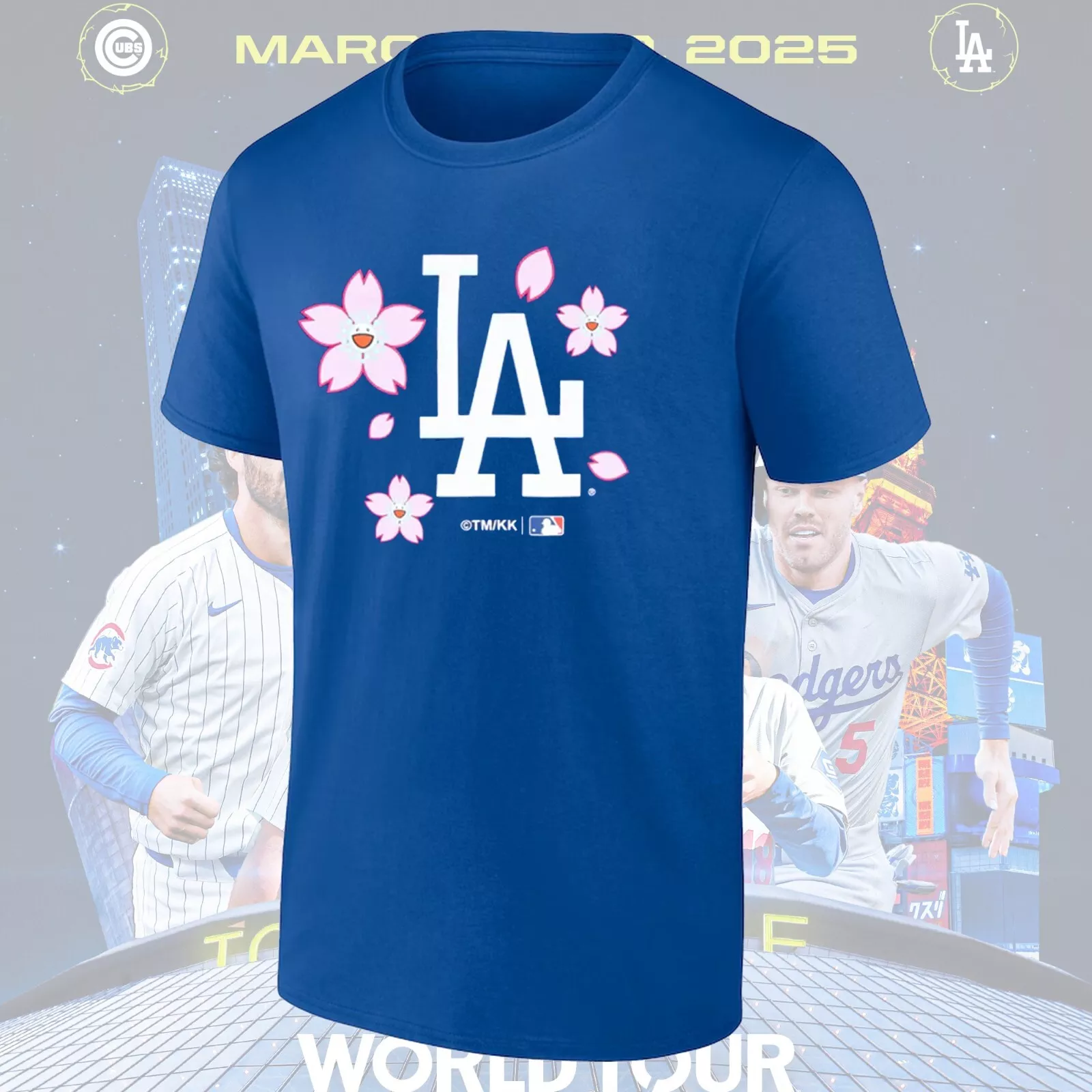 Men Los Angeles Dodgers blank blue MLB 2025 Tshirt style 8-0
